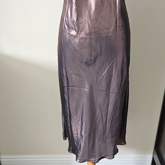 Free People Sunset Shimmer Bronze Backless Dress - Picture 3 of 12